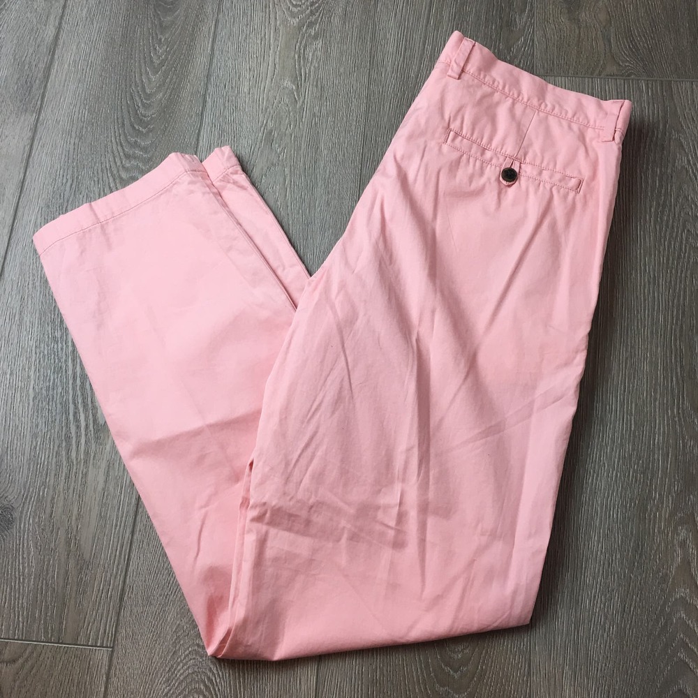 NWT Club Monaco Kennedy Classic Fit Chino Pants Lightweight Light Pink  33/32